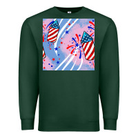 Sports Green patriotic fireworks Premium Sweatshirt - BundleAndBundleShop