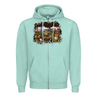 Seafoam wild west Zipper Hoodie - SublimationCraftShop