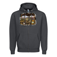 Smoke wild west Zipper Hoodie - SublimationCraftShop