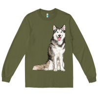 Army Green husky Long Sleeve Tee - RanaPortraitStore
