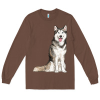 Chestnut husky Long Sleeve Tee - RanaPortraitStore