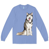 Colony Blue husky Long Sleeve Tee - RanaPortraitStore