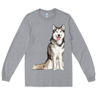 Heather Grey husky Long Sleeve Tee - RanaPortraitStore