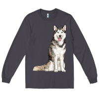Smoke husky Long Sleeve Tee - RanaPortraitStore
