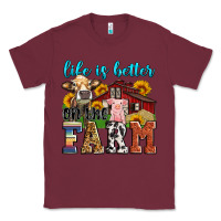 Burgundy life is better on the farm Classic Tee - Zillion Design Studio