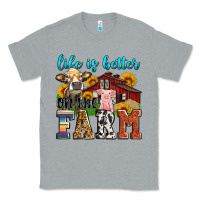 Heather Grey life is better on the farm Classic Tee - Zillion Design Studio