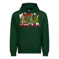 Forest Green merry christmas nurse trees Urban Hoodie - MaliasSmallBusiness