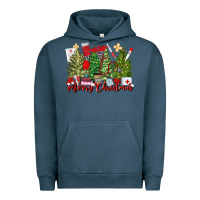 Pigment Midnight Navy merry christmas nurse trees Urban Hoodie - MaliasSmallBusiness