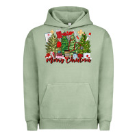 Pigment Oil Green merry christmas nurse trees Urban Hoodie - MaliasSmallBusiness