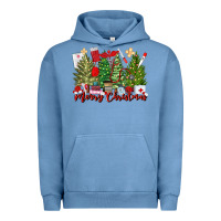 Pigment Pebble Blue merry christmas nurse trees Urban Hoodie - MaliasSmallBusiness