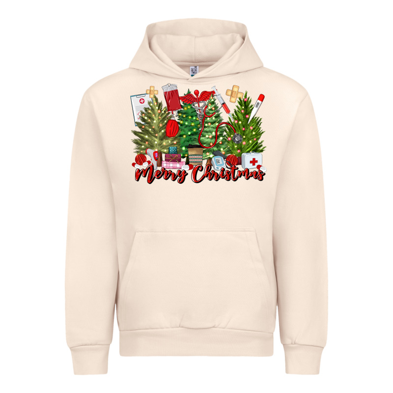 Merry Christmas Nurse Trees Urban Hoodie by MaliasSmallBusiness | Teevron