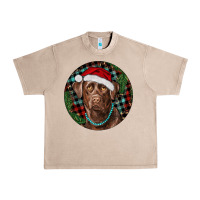 French Oak Labrador Retriever Christmas Urban Heavy Tee - RanaPortraitStore