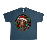 Midnight Navy Labrador Retriever Christmas Urban Heavy Tee - RanaPortraitStore