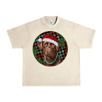 Sandshell Labrador Retriever Christmas Urban Heavy Tee - RanaPortraitStore