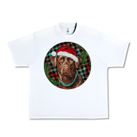 White Labrador Retriever Christmas Urban Heavy Tee - RanaPortraitStore