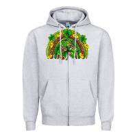Heather Grey St. Patrick's Day rainbow Zipper Hoodie - Neo Western