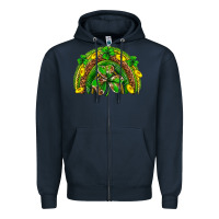 Navy St. Patrick's Day rainbow Zipper Hoodie - Neo Western