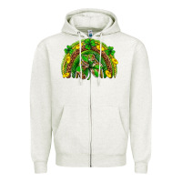 Oatmeal Heather St. Patrick's Day rainbow Zipper Hoodie - Neo Western