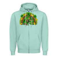Seafoam St. Patrick's Day rainbow Zipper Hoodie - Neo Western