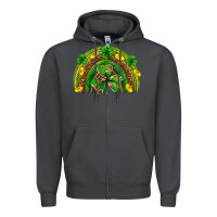 Smoke St. Patrick's Day rainbow Zipper Hoodie - Neo Western