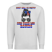 Dove Grey just call me pretty and take me racing Premium Sweatshirt - JahusDesignShop