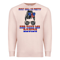 Pale Pink just call me pretty and take me racing Premium Sweatshirt - JahusDesignShop