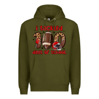 Army Green i tackled 100 days of school Premium Hoodie - MaliasSmallBusiness