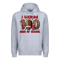 Heather Grey i tackled 100 days of school Premium Hoodie - MaliasSmallBusiness