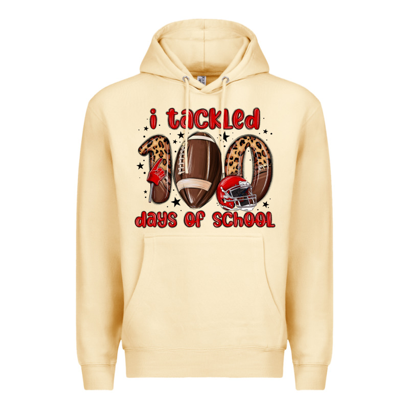 I Tackled 100 Days Of School Premium Hoodie by MaliasSmallBusiness | Teevron