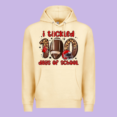 I Tackled 100 Days Of School Premium Hoodie Designed By Maliassmallbusiness