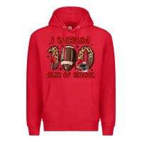 Red i tackled 100 days of school Premium Hoodie - MaliasSmallBusiness