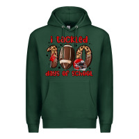 Sports Green i tackled 100 days of school Premium Hoodie - MaliasSmallBusiness
