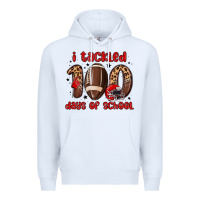 White i tackled 100 days of school Premium Hoodie - MaliasSmallBusiness
