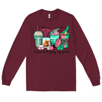 Burgundy certified nursing assistant coffee cups Long Sleeve Tee - Zillion Design Studio