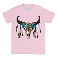 Bubblegum Pink boho bull skull Classic Tee - RanaPortraitStore