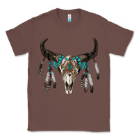 Chestnut boho bull skull Classic Tee - RanaPortraitStore