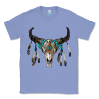 Colony Blue boho bull skull Classic Tee - RanaPortraitStore