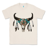 Natural boho bull skull Classic Tee - RanaPortraitStore