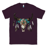 Plum boho bull skull Classic Tee - RanaPortraitStore
