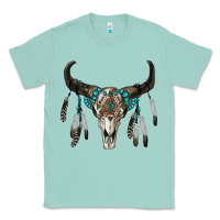 Seafoam boho bull skull Classic Tee - RanaPortraitStore