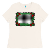 Bone christmas black and white background Ladies Tee - BarkalooDesign