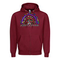 Burgundy autism awareness Zipper Hoodie - SublimationCraftShop