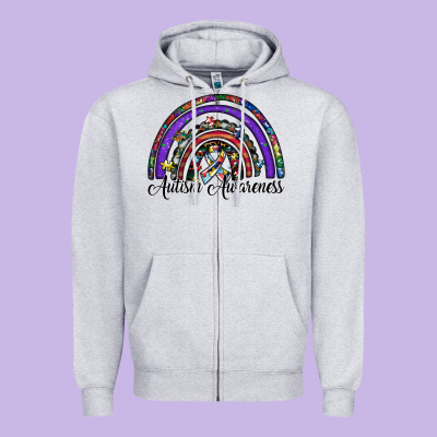 Autism Awareness Zipper Hoodie Designed By Sublimationcraftshop