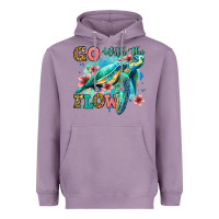 Lavender go with the flow floral turtle Heavyweight Hoodie - Jasminsmagicworld