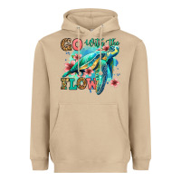 Mushroom go with the flow floral turtle Heavyweight Hoodie - Jasminsmagicworld
