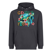 Smoke go with the flow floral turtle Heavyweight Hoodie - Jasminsmagicworld