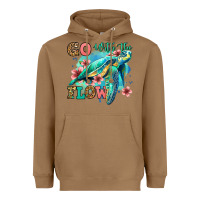 Toasted Coconut go with the flow floral turtle Heavyweight Hoodie - Jasminsmagicworld