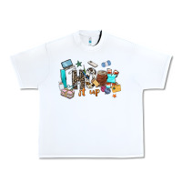 White i hook it up sewing Urban Heavy Tee - Zillion Design Studio