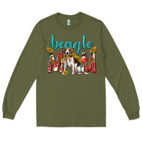 Army Green western beagle mom Long Sleeve Tee - texasbilliewilder