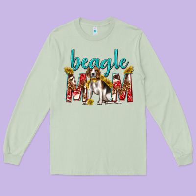 Western Beagle Mom Long Sleeve Tee Designed By Texasbilliewilder